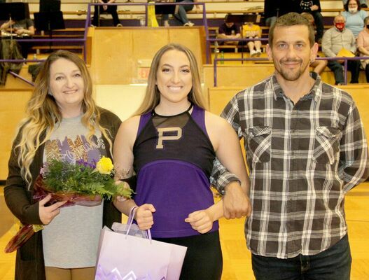 P.H.S. SENIOR NIGHT – Rylie Smith is a 20-21 Golden Spirit Pommie for the Trojans. She was escorted by her mother, Tara Medley and father, Jared Smith.  Senior Night was celebrated at P.H.S. on Friday, Dec. 11th.
